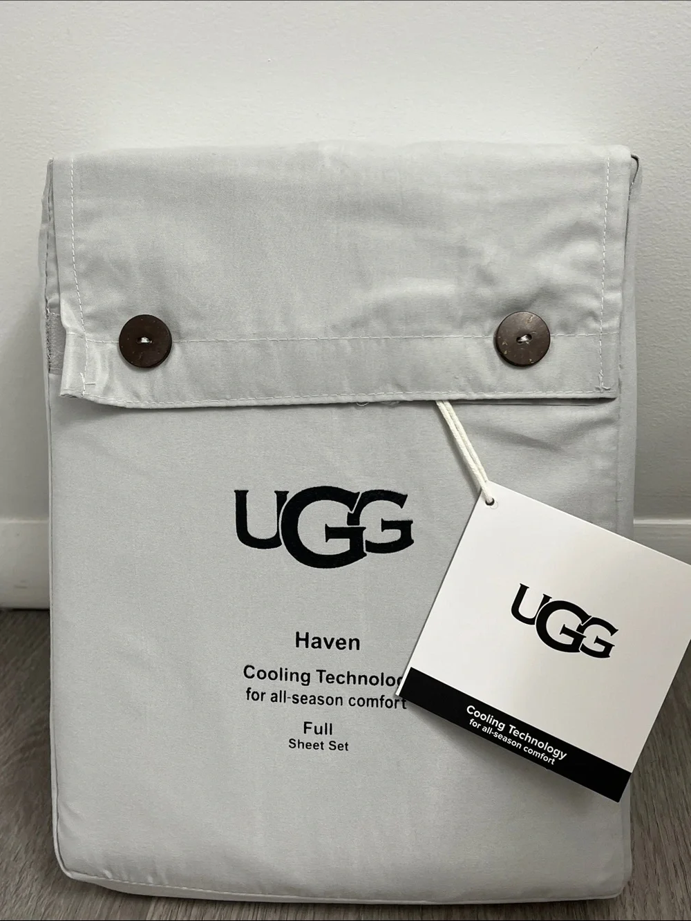 UGG Haven cooling technology full size sheet set stone ( light grey)